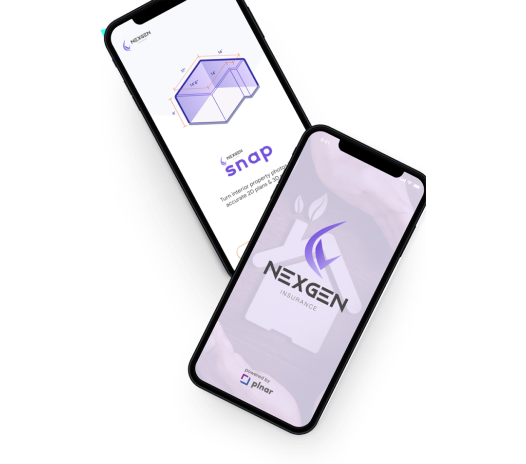 Example of a white-labeled capture app with a sample insurer's branding, powered by Plnar
